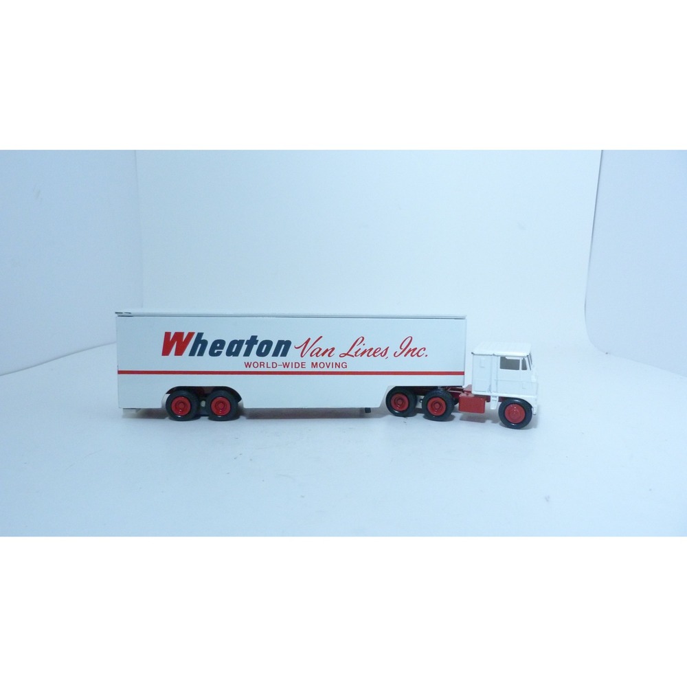 Wheaton Van Lines Inc World-Wide Moving Diecast Semi Truck and Trailer White Red